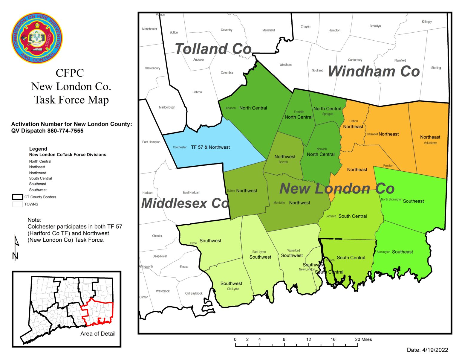 New London County Task Force Map